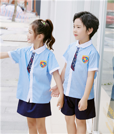 夏季中小學(xué)生校服帶假領(lǐng)帶（側(cè)面照）