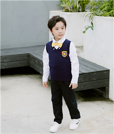 冬季中小學(xué)生禮服（深藍(lán)白）